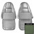 1970 Dodge Charger; Front Bucket Seat Covers; Dark Metallic Green