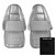 1970 Dodge Charger; Front Bucket Seat Covers; Black