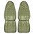 1970 Dodge Challenger; Front Bucket Seat Covers; Dark Metallic Green (70KSC104U-1)