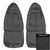 1970 Mopar B-Body; Front Bucket Seat Covers; Charcoal/Silver