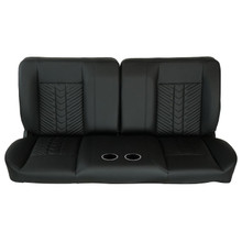 60" Sport Mod II Bench Seat Blk Vinyl Narrow Blk Insert Blk Thread w/Cupholder