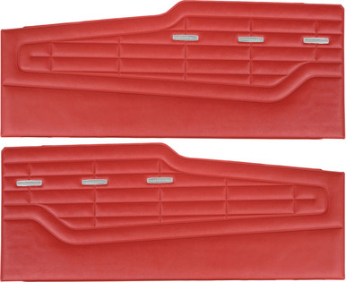 1964 Ford Fairlane; 500; Front Door Panels; Red - Parts Unlimited