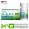 HealthA2Z Mucus Relief DM, Dextromethorphan HBr 20mg, Guaifenesin 400mg, 24*10 Caplets (240 Caplets Total)