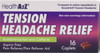 HealthA2Z Tension Headache Relief, 16 Caplets (1 Pack, 3 Packs & 6 Packs)