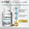 HealthA2Z® Emulsified Calcium | 600 mg Per Serving | 100 Softgels | With 5 mcg (200 IU) Vitamin D3 | Supports Healthy Bones & Teeth | Superior Absorption