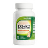 HealthA2Z® Kids' & Teens' Chewable Vitamin D3 + K2 20 mcg (800IU) + 50mcg - 60 Tablets (Pack of 1) - Bone & Immune Health Support - Sugar Free, Dye Free, Creme and Cocoa Flavor
