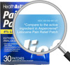 HealthA2Z® Pain Relief Patch, Lidocaine 4%, Topical Anesthetic, Flexible Adhesive Patch, Unscented, Single Use, 30 Patches