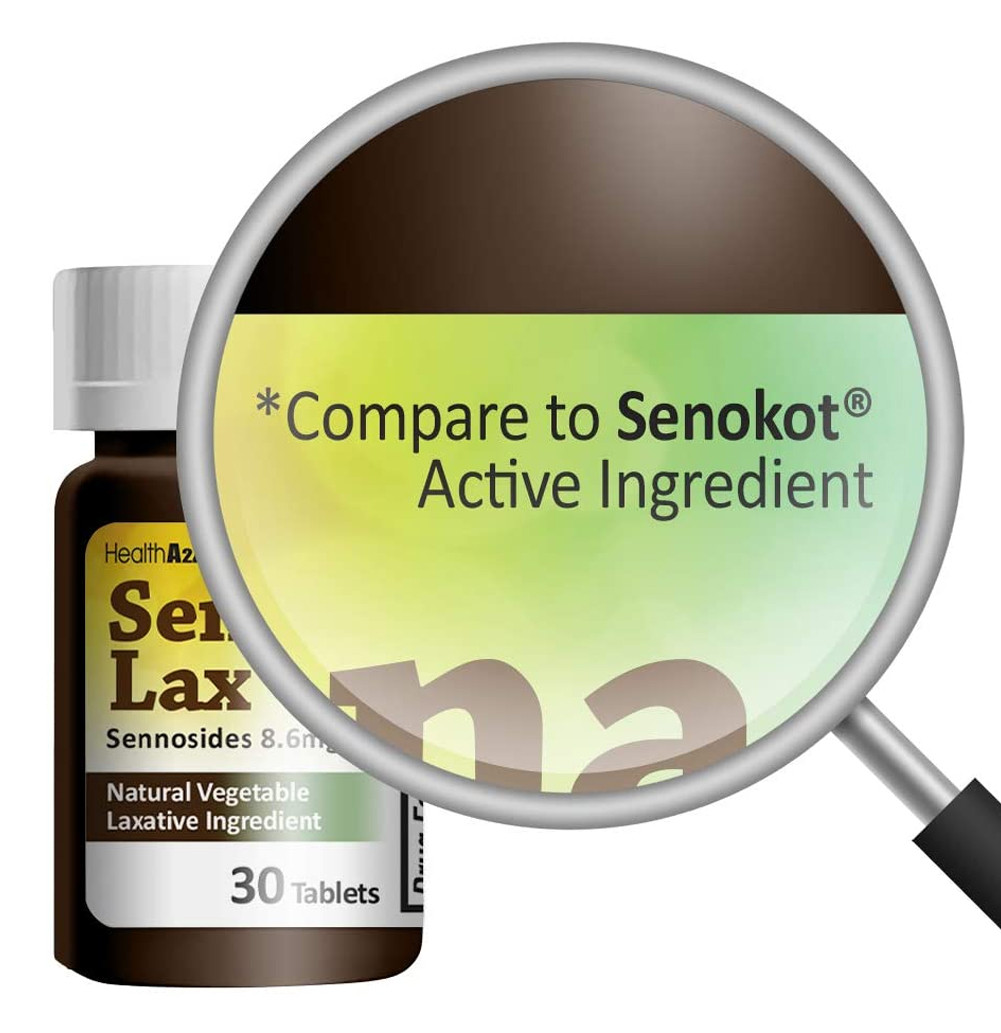 HealthA2Z Senna Laxative, Sennoside 8.6mg, Compare to Senokot