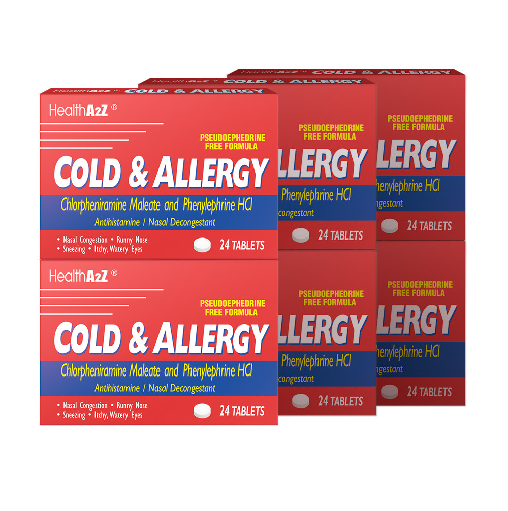 HealthA2Z® Cold & Allergy Relief, Chlorpheniramine Maleate 4mg