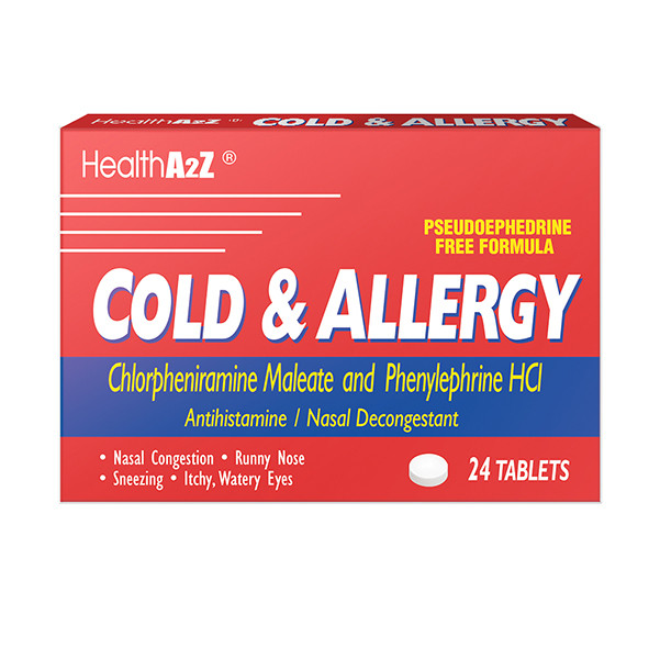HealthA2Z® Cold & Allergy Relief, Chlorpheniramine Maleate 4mg