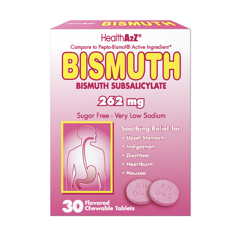 HealthA2Z Bismuth Subsalicylate 262 mg, 30 Tablets