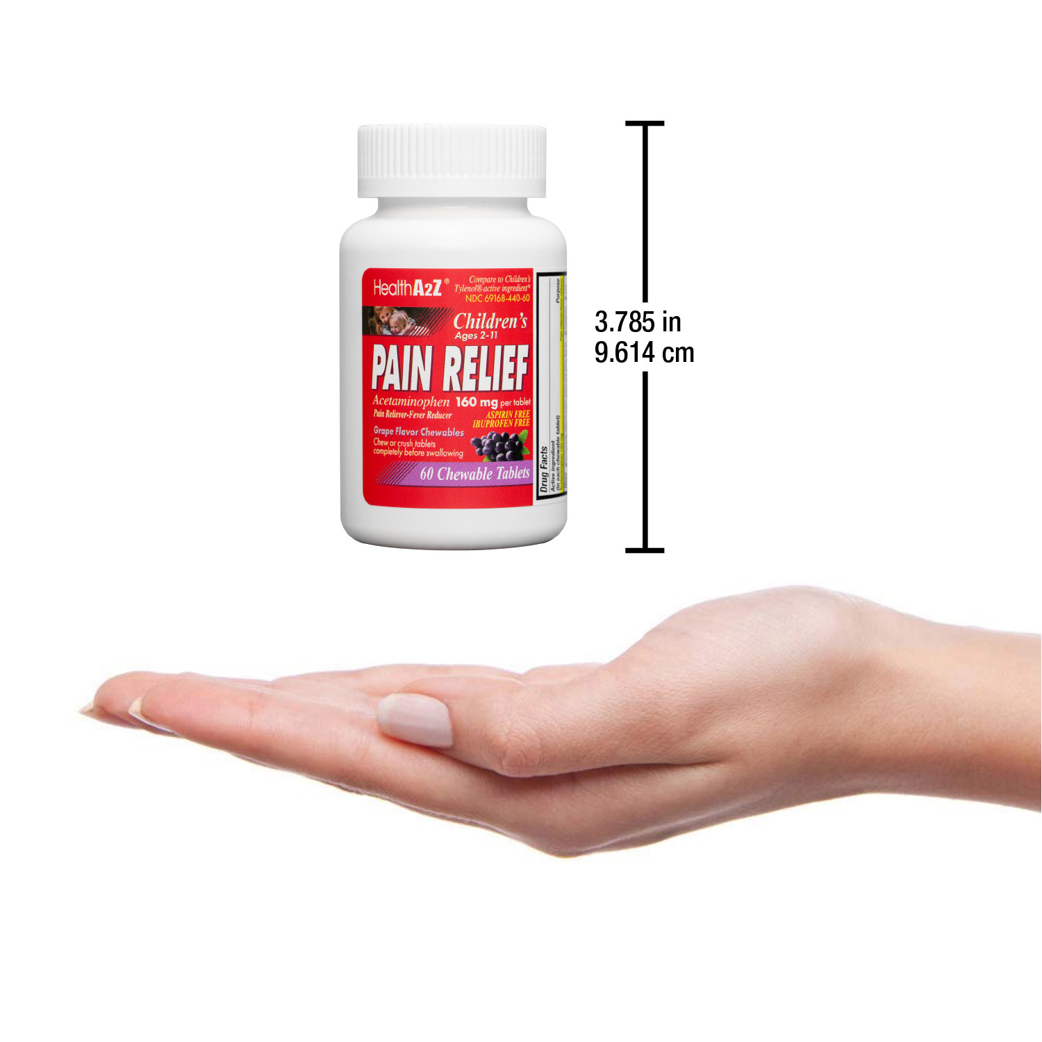 HealthA2Z® Children's Chewable Pain Relief | Acetaminophen 160mg