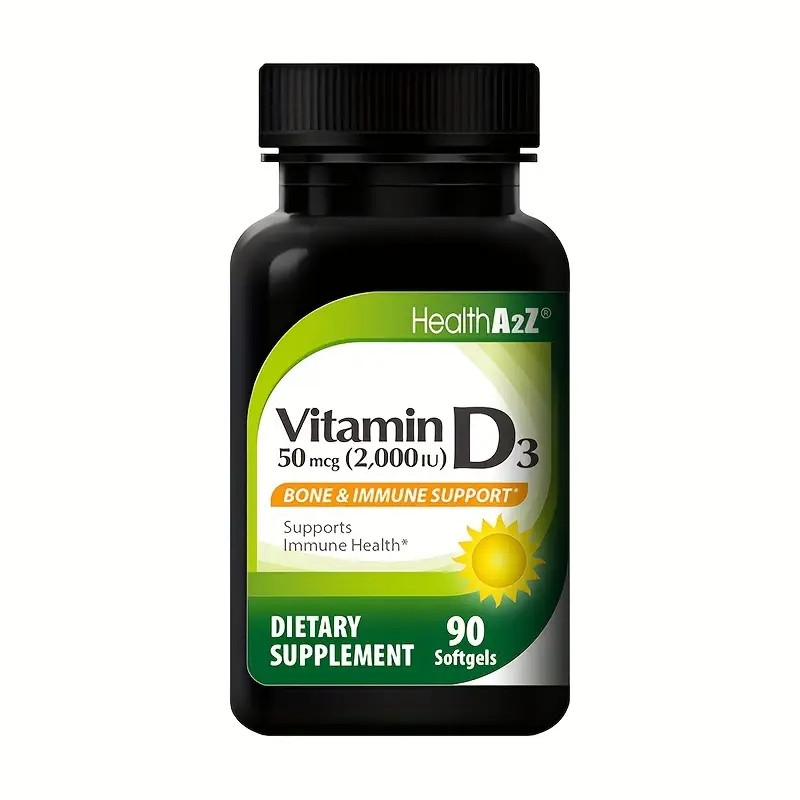 HealthA2Z® Vitamin D3 | 2000 IU | 90 Mini Softgels | From Premium