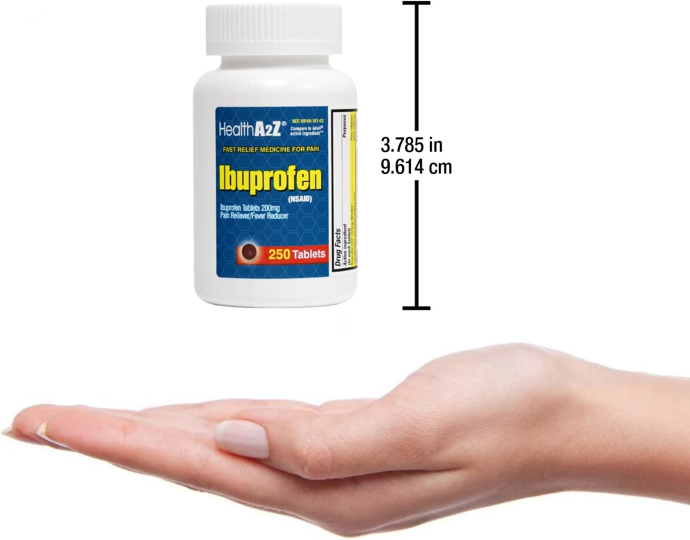 HealthA2Z® Ibuprofen 200mg | Pain Relief | (250 Count)