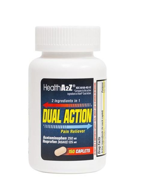 HealthA2Z® Dual Action Pain Relief | 150 Caplets | Acetaminophen