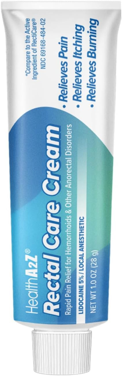 HealthA2Z® Rectal Care Cream | Lidocaine 5% / Local Anesthetic