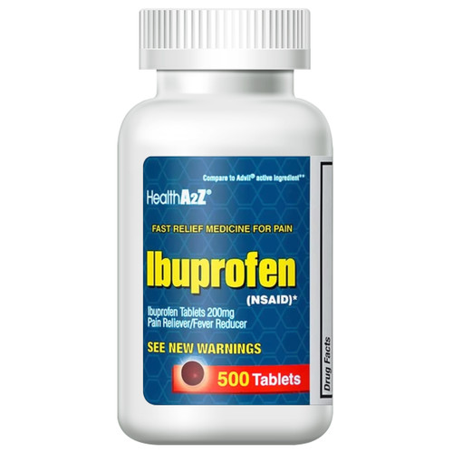 HealthA2Z Ibuprofen Tablets | 200mg | 500counts | Compare to Advil Active Ingredients