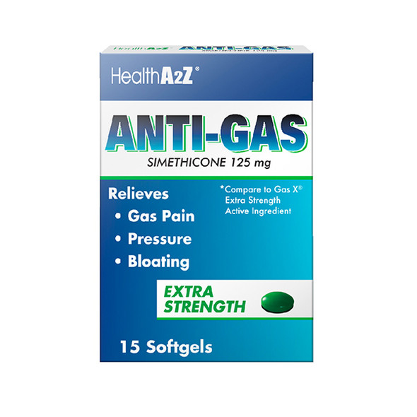 HealthA2Z Anti-Gas, 125mg ( 1 Pack, 3 Packs& 6 Packs)