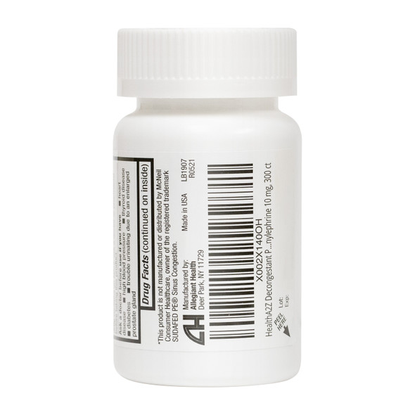 HealthA2Z Decongestant PE, 300 count, Maximum Strength