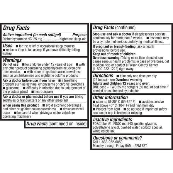 HealthA2Z® Nighttime Sleep Aid 250 Softgels |