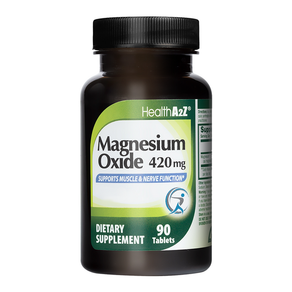 HealthA2Z® Mag Oxide 420mg Tablets, 90 ct