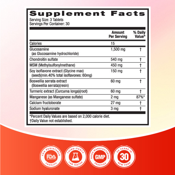 HealthA2Z® 9 in 1 Joint Health for Women | 90 Tablets, 30-Day Supply | Glucosamine, Chondroitin, MSM, Soy Isoflavones & Turmeric | HealthA2Z® 9 in 1 Joint Health for Women | 90 Tablets, 30-Day Supply | Glucosamine, Chondroitin, MSM, Soy Isoflavones & Turmeric |