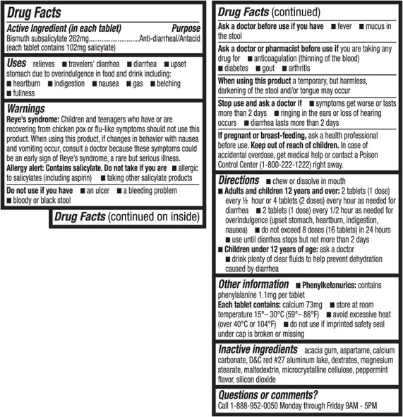 HealthA2Z® Bismuth | Bismuth Subsalicylate 262mg | Multi-Symptom Relief | (200 Count)