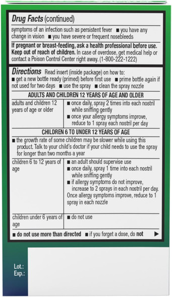 HealthA2Z® Budesonide 32mcg Nasal Allergy Spray, 24-Hr, 2 Pack 240 Spray