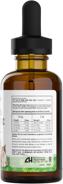HealthA2Z Pets Herbal Probiotic Liquid for Dogs & Cats, Digestive, 1 oz