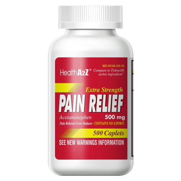 HealthA2Z Pain Relief Extra Strength | 500 Caplets |