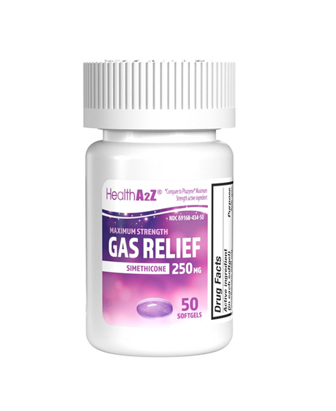 HealthA2Z® Gas Relief Simethicone 250mg | 50 Counts |