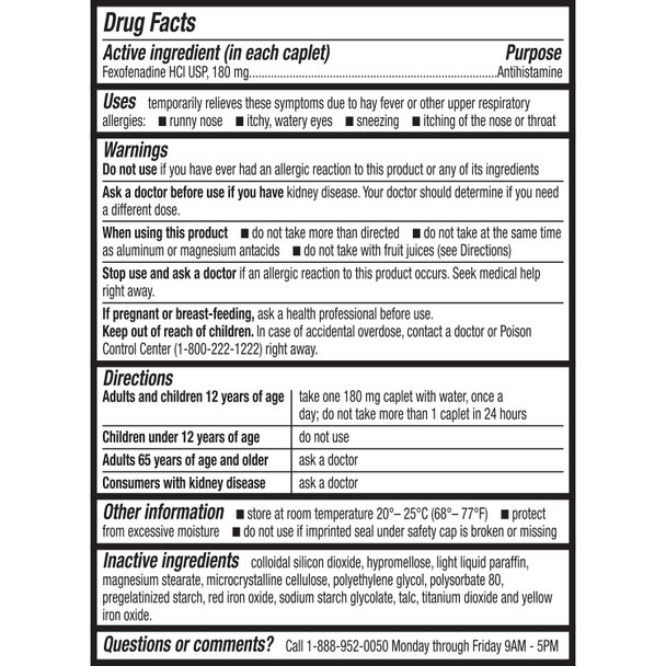 HealthA2Z Allergy Relief, 120 Count Coated Caplets