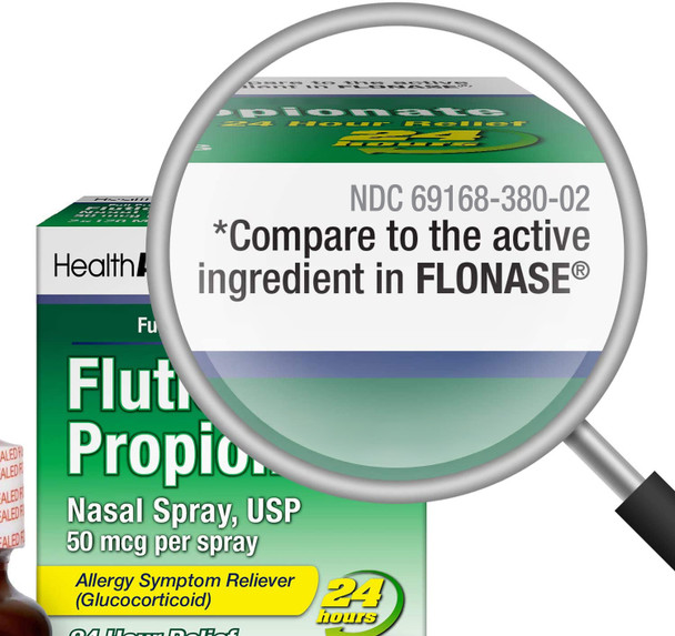 HealthA2Z Fluticasone Propionate Nasal Spray, 24 Hour Allergy Relief