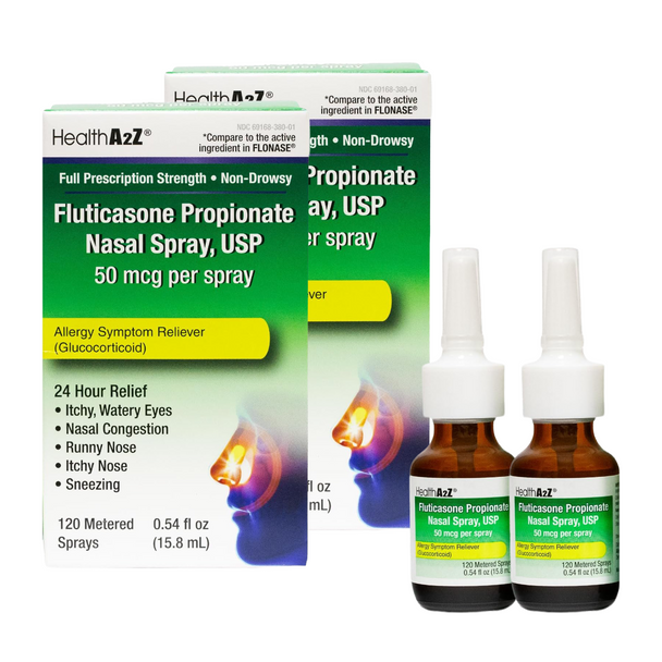 HealthA2Z Fluticasone Propionate Nasal Spray, 24 Hour Allergy Relief