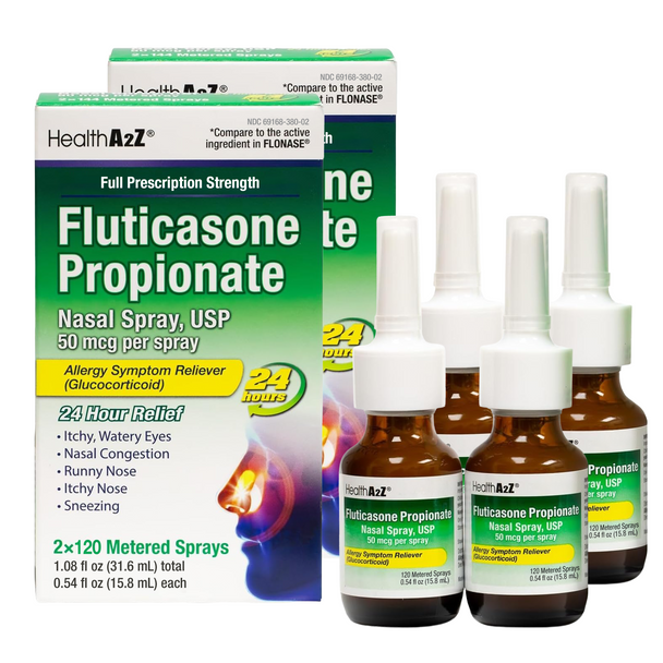 HealthA2Z Fluticasone  Nasal Spray, 2 Pack*120 Sprays