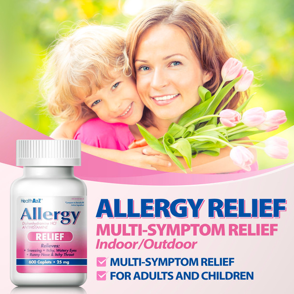HealthA2Z Allergy Relief, 600 caplets