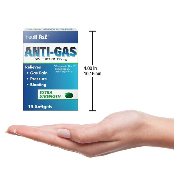 HealthA2Z Anti-Gas, 125mg ( 1 Pack, 3 Packs& 6 Packs)