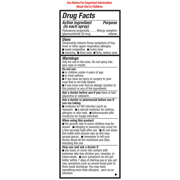 HealthA2Z® Fluticasone Propionate Nasal Spray | 50 mcg per Spray | 24 Hour Allergy Relief | 144 Sprays | 0.62 fl oz. (18.2mL) (0.62 fl oz. (Pack of 2))