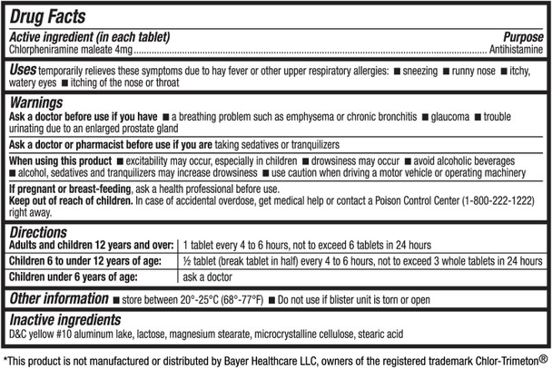 HealthA2Z® Allergy Relief | Chlorpheniramine Maleate 4mg | 24 Packs of 24 Caplets (576 Total) | Value Pack | Antihistamine for Sneezing, Runny Nose & Itchy Eyes