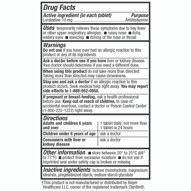 HealthA2Z® Allergy Relief | Loratadine 10mg | Antihistamine | 500 Tablets | Relief from Itchy Throat, Sneezing, Runny Noses | 24-Hours Allergy Medicine