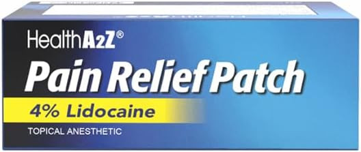 HealthA2Z® Pain Relief Patch, Lidocaine 4%, Topical Anesthetic, Flexible Adhesive Patch, Unscented, Single Use, 30 Patches