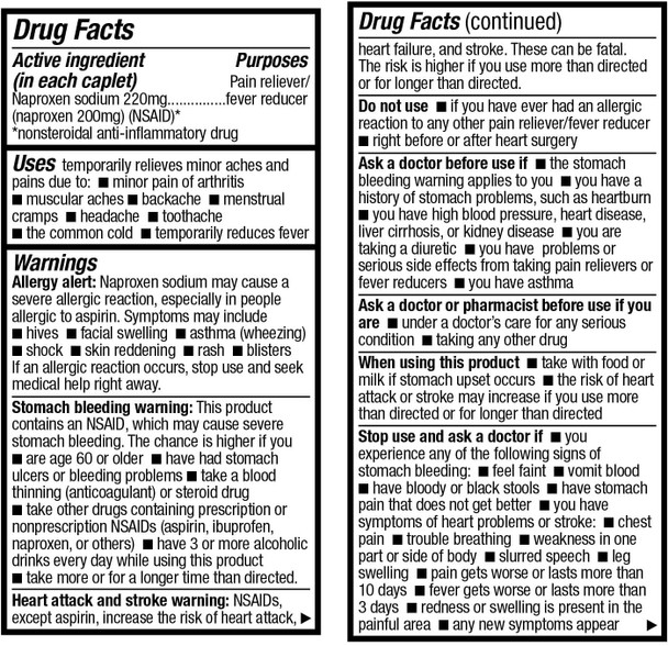 HealthA2Z Naproxen Sodium 220mg | 24 Pack of 10 Caplets Each | Value Package | 240 Caplets in Total | Pain Relief