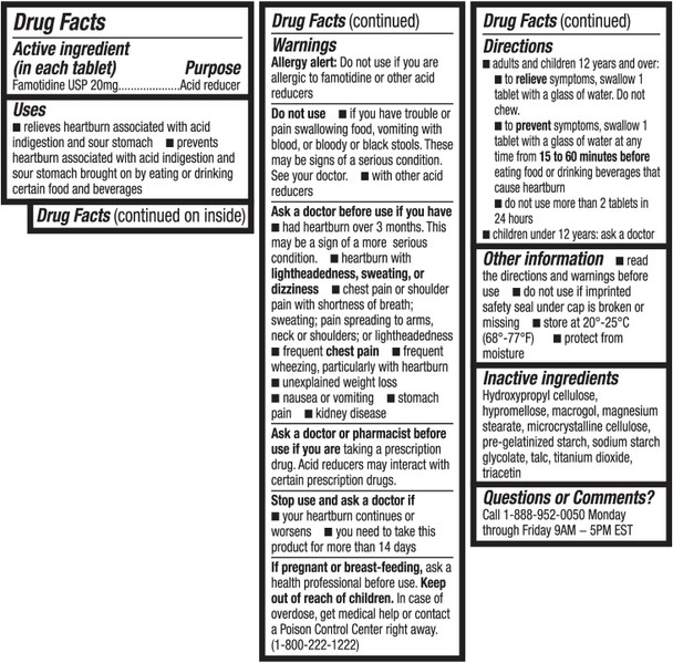 HealthA2Z® Acid Reducer | Famotidine 20mg | Maximum Strength | Relief from Heartburn & Acid Indigestion | 24 Packs of 10 Tablets (240 Tablets Total) | Value Pack