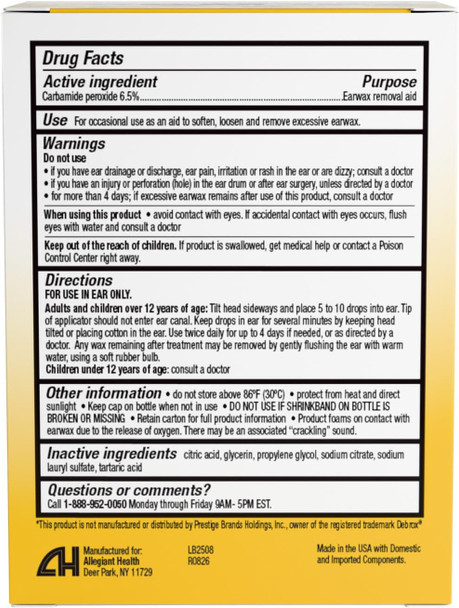 HealthA2Z® Ear Wax Removal Kit Carbamide Peroxide 6.5%, 2 Pack, 0.5 fl oz