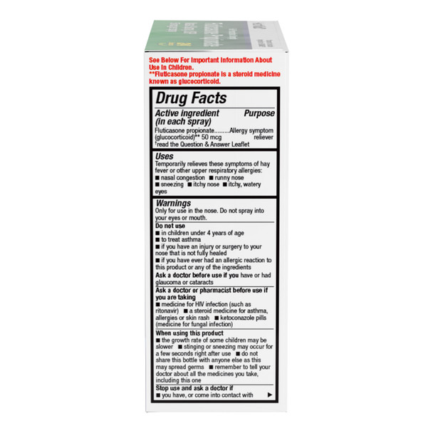 HealthA2Z® Fluticasone Propionate Nasal Spray | 50 mcg per Spray | 24 Hour Allergy Relief | 144 Sprays | 0.62 fl oz. (3 Pack)