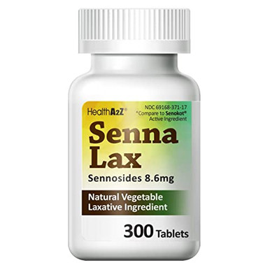 HealthA2Z® Senna Laxative | 300 Count | Sennosides 8.6mg | Natural