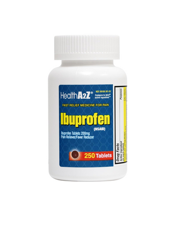 HealthA2Z® Ibuprofen 200mg | Pain Relief | (250 Count)