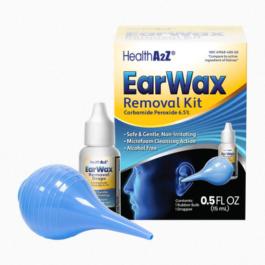 HealthA2Z® Ear Wax Removal Kit, Carbamide Peroxide 6.5%, Microfoam