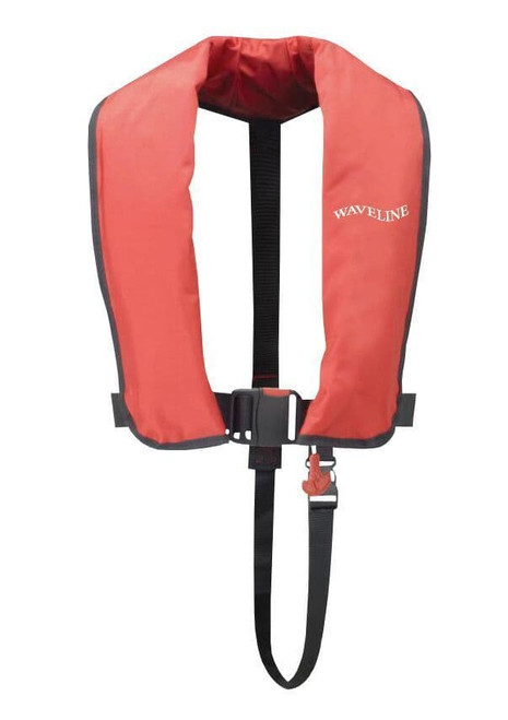 Waveline 165N ISO Red Manual LifeJacket Budget Boating Life Jacket