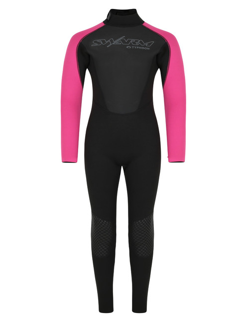 Typhoon Swarm3 Youth One Piece Wetsuit Black Pink